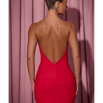 Femi Ruched Backless Mini Dress - Endless - UAE Rental and Resale for Women's Fashion