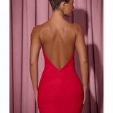 Femi Ruched Backless Mini Dress - Endless - UAE Rental and Resale for Women's Fashion