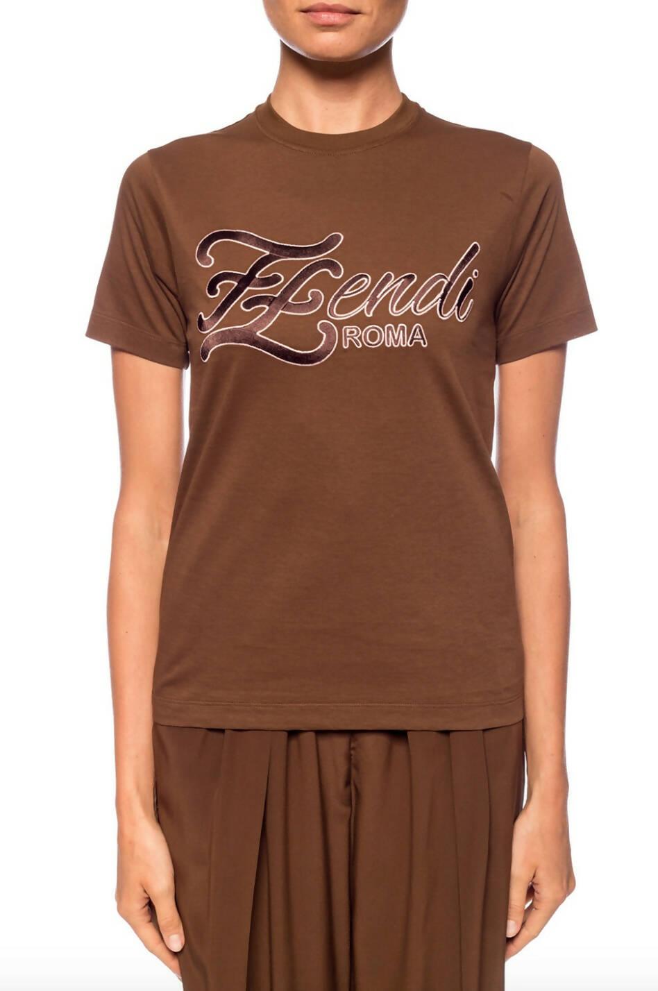 Fendi Embroidered Logo Tee - Endless