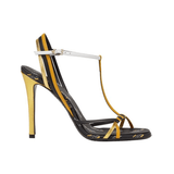 Fila Yellow Black White Leather Women’s Strappy Heels - Endless - UAE Rental and Resale for Women's Fashion