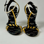 Fila Yellow Black White Leather Women’s Strappy Heels - Endless - UAE Rental and Resale for Women's Fashion