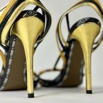 Fila Yellow Black White Leather Women's Strappy Heels - Endless - UAE Rental and Resale for Women's Fashion