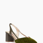 Fionda Green Velvet Slingback Sandals - Endless - UAE Rental and Resale for Women's Fashion