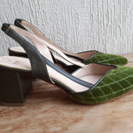 Fionda Green Velvet Slingback Sandals - Endless - UAE Rental and Resale for Women's Fashion