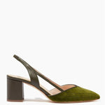Fionda Green Velvet Slingback Sandals - Endless - UAE Rental and Resale for Women's Fashion
