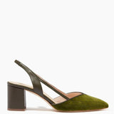 Fionda Green Velvet Slingback Sandals - Endless - UAE Rental and Resale for Women's Fashion