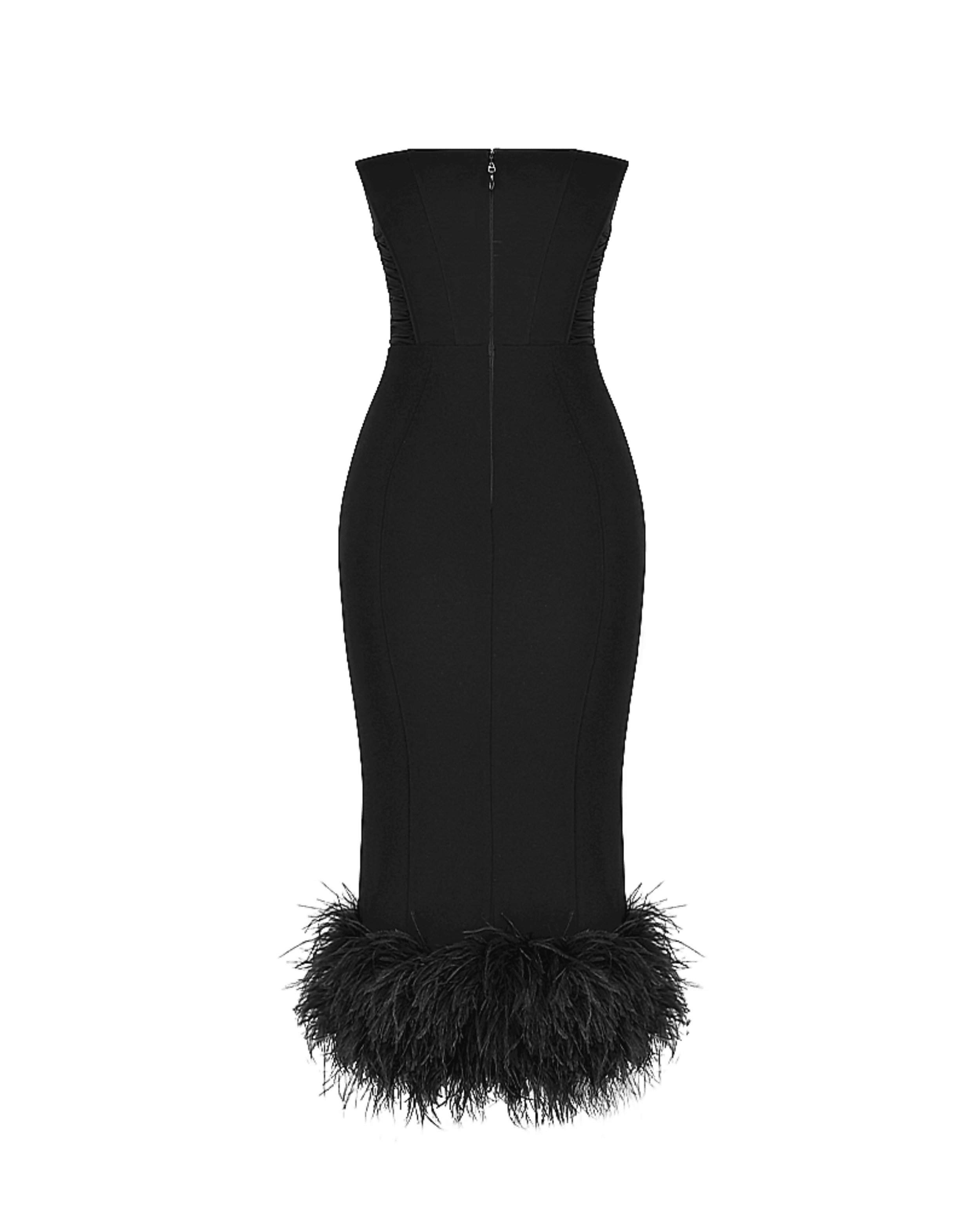 Fionula Black Strapless Corset Dress - Endless - UAE Rental and Resale for Women's Fashion