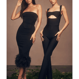 Fionula Black Strapless Corset Dress - Endless - UAE Rental and Resale for Women's Fashion