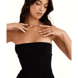 Fionula Black Strapless Corset Dress - Endless - UAE Rental and Resale for Women's Fashion