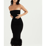 Fionula Black Strapless Corset Dress - Endless - UAE Rental and Resale for Women's Fashion
