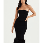 Fionula Black Strapless Corset Dress - Endless - UAE Rental and Resale for Women's Fashion