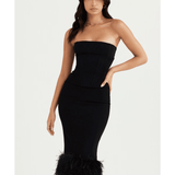 Fionula Black Strapless Corset Dress - Endless - UAE Rental and Resale for Women's Fashion