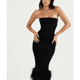 Fionula Black Strapless Corset Dress - Endless - UAE Rental and Resale for Women's Fashion