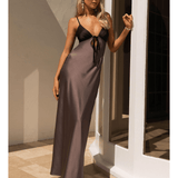 Flora Satin Maxi Dress - Endless - UAE Rental and Resale for Women's Fashion