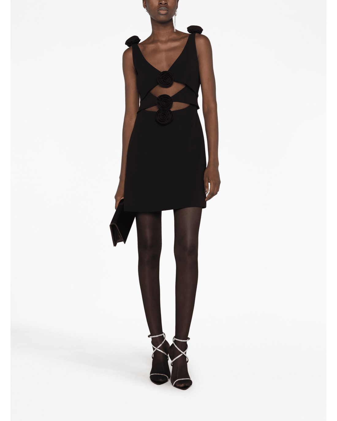 Floral-applique Cut-out Mini Dress - Endless - UAE Rental and Resale for Women's Fashion