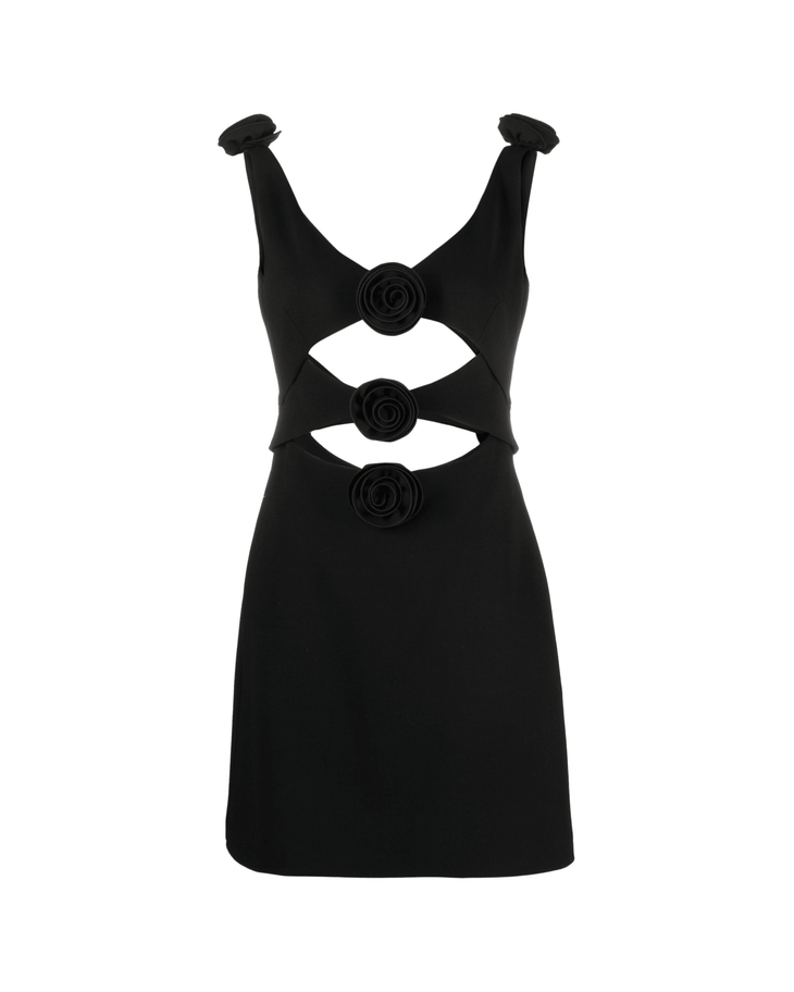 Floral-applique Cut-out Mini Dress - Endless - UAE Rental and Resale for Women's Fashion