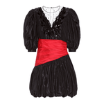 Floral-appliqué Taffeta Minidress - Endless - UAE Rental and Resale for Women's Fashion