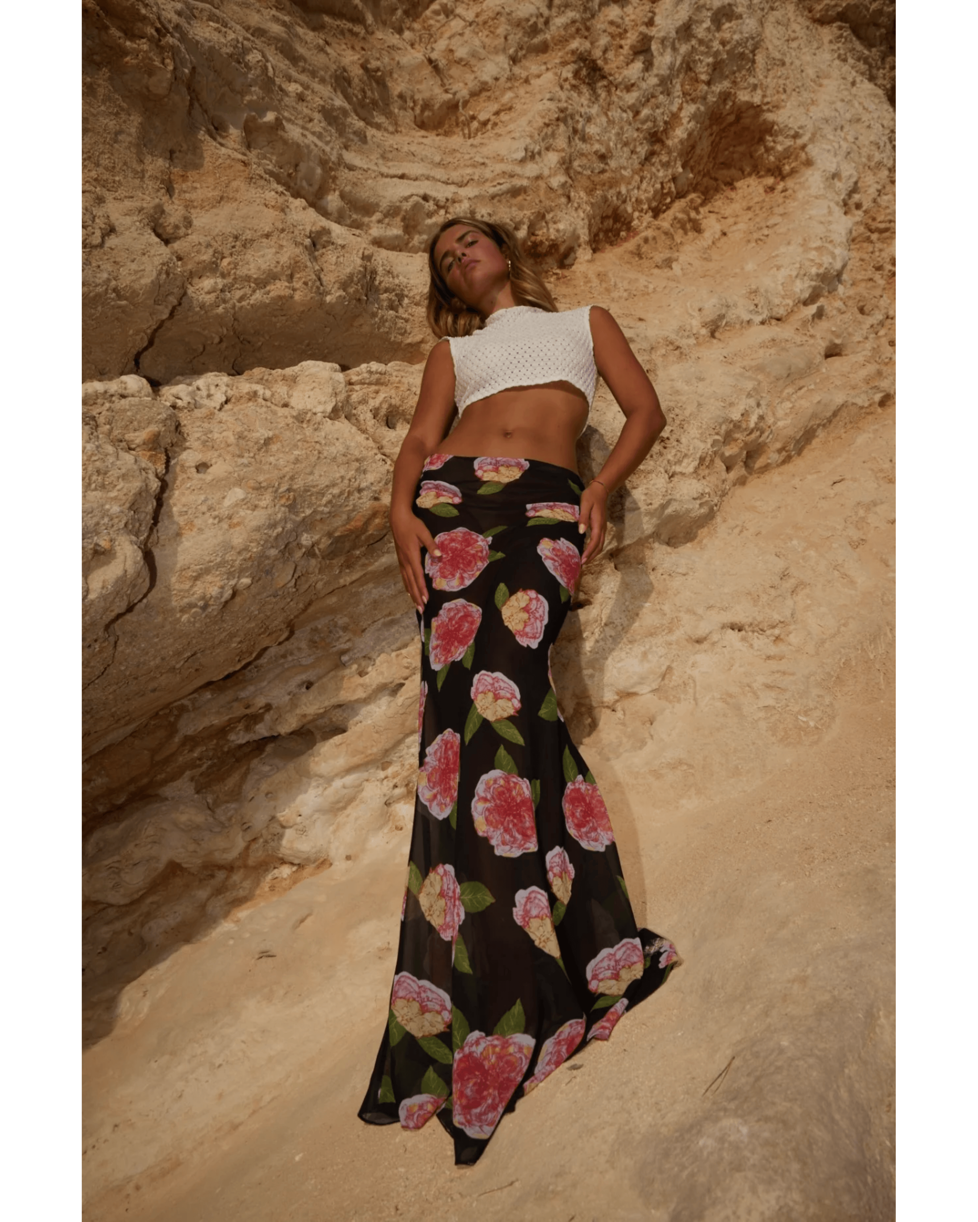 Floral Maxi Skirt - Endless - UAE Rental and Resale for Women's Fashion