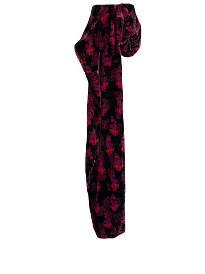 Floral Silk Velvet One Shoulder Dress - Endless