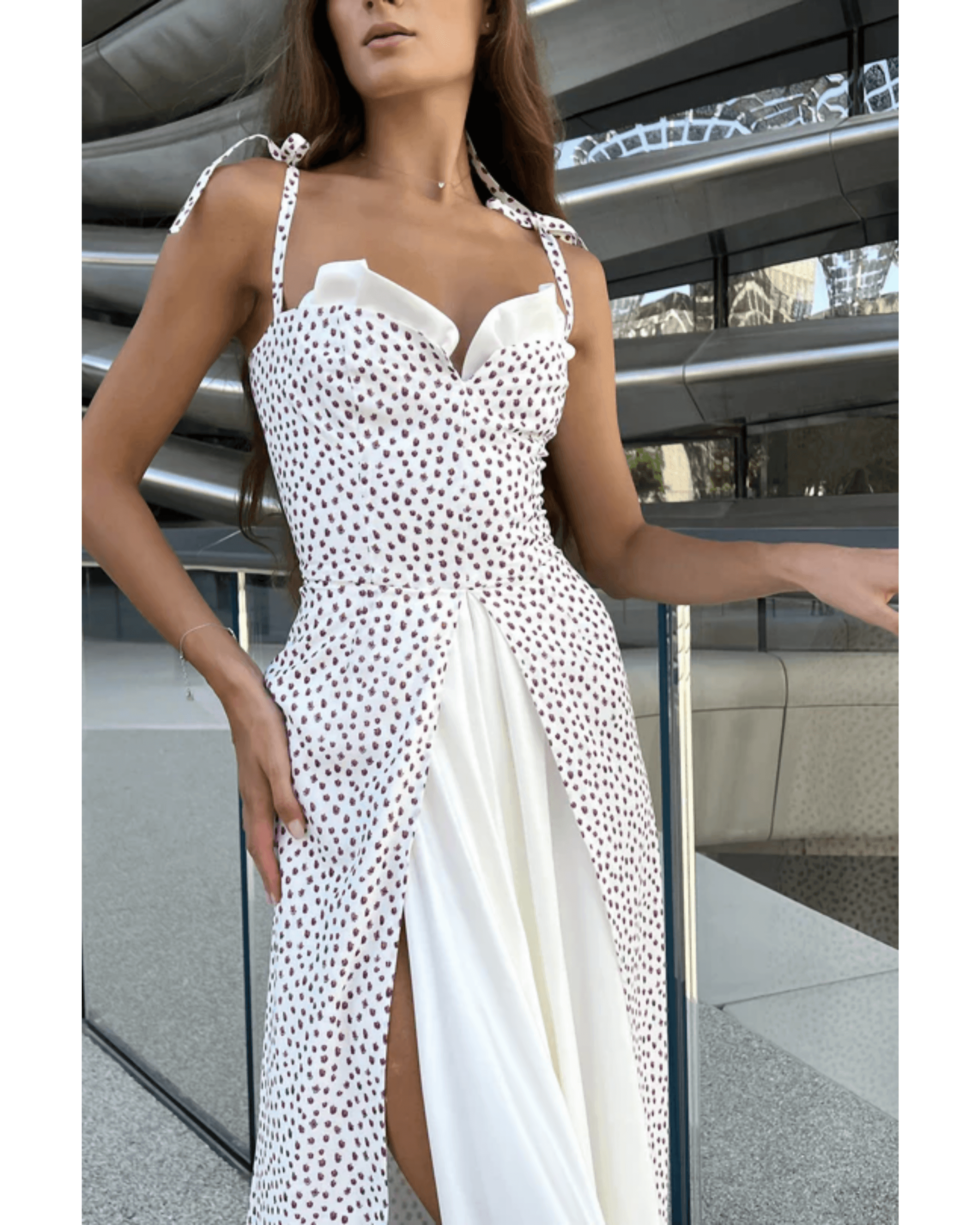 Flowy Slit Midi Dress - Endless - UAE Rental and Resale for Women's Fashion