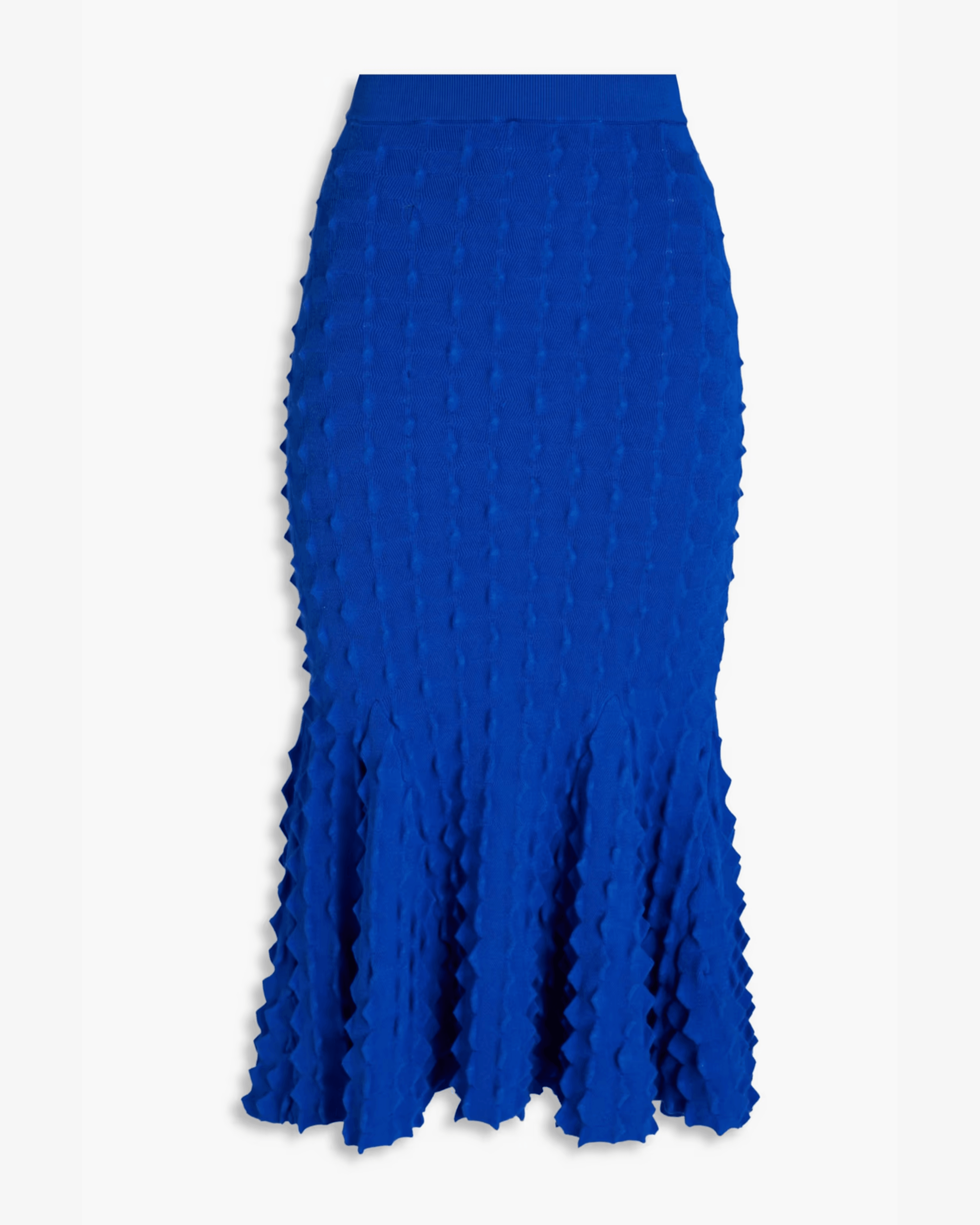 Fluted Cloque Midi Skirt - Endless - UAE Rental and Resale for Women's Fashion