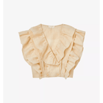 Folie Ruffled Linen-Blend Top - Endless - UAE Rental and Resale for Women's Fashion