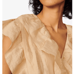Folie Ruffled Linen-Blend Top - Endless - UAE Rental and Resale for Women's Fashion
