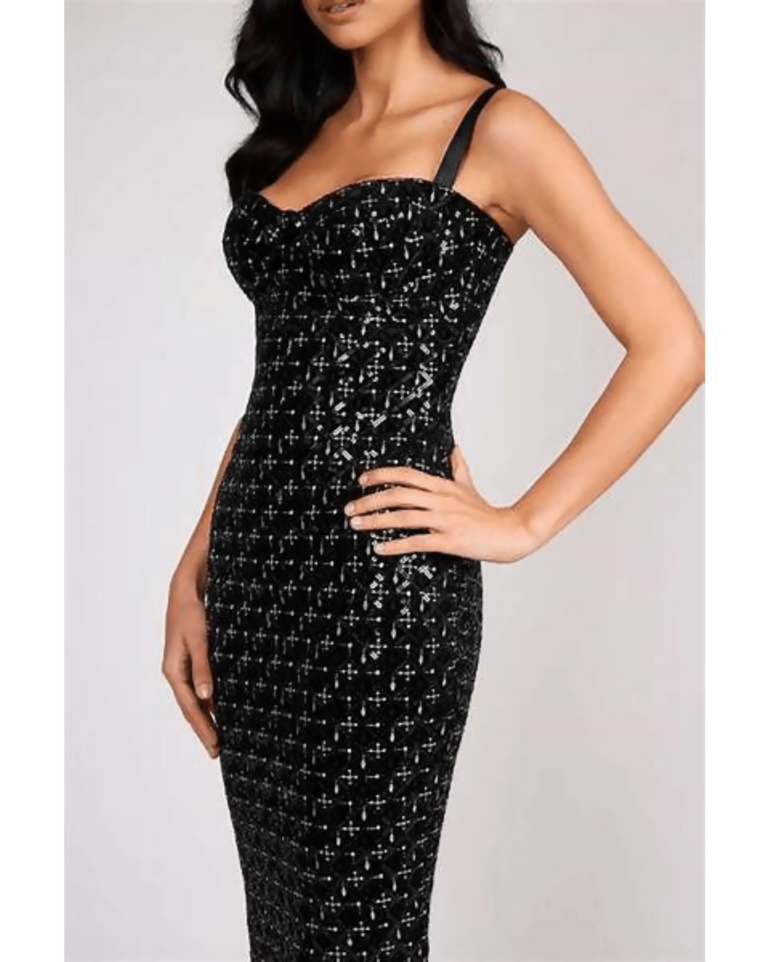 Francesca Black Midi Dress - Endless - UAE Rental and Resale for Women's Fashion