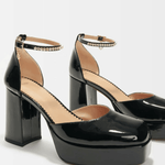 Franci Platform Pumps in Patemt Leather - Endless - UAE Rental and Resale for Women's Fashion