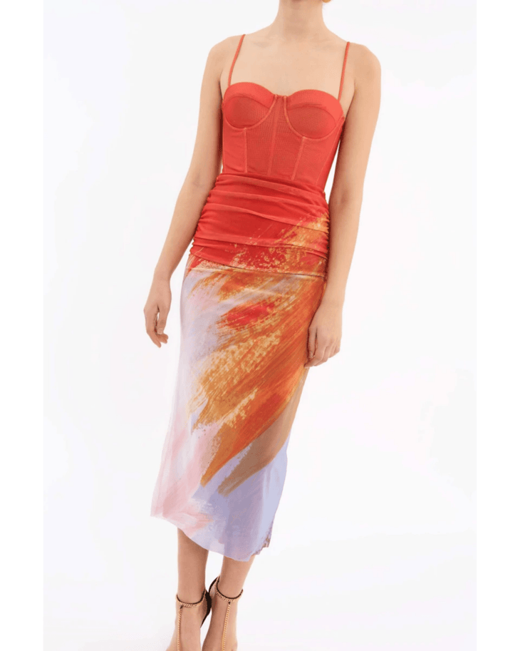 Frida Corset Midi Dress - Endless - UAE Rental and Resale for Women's Fashion