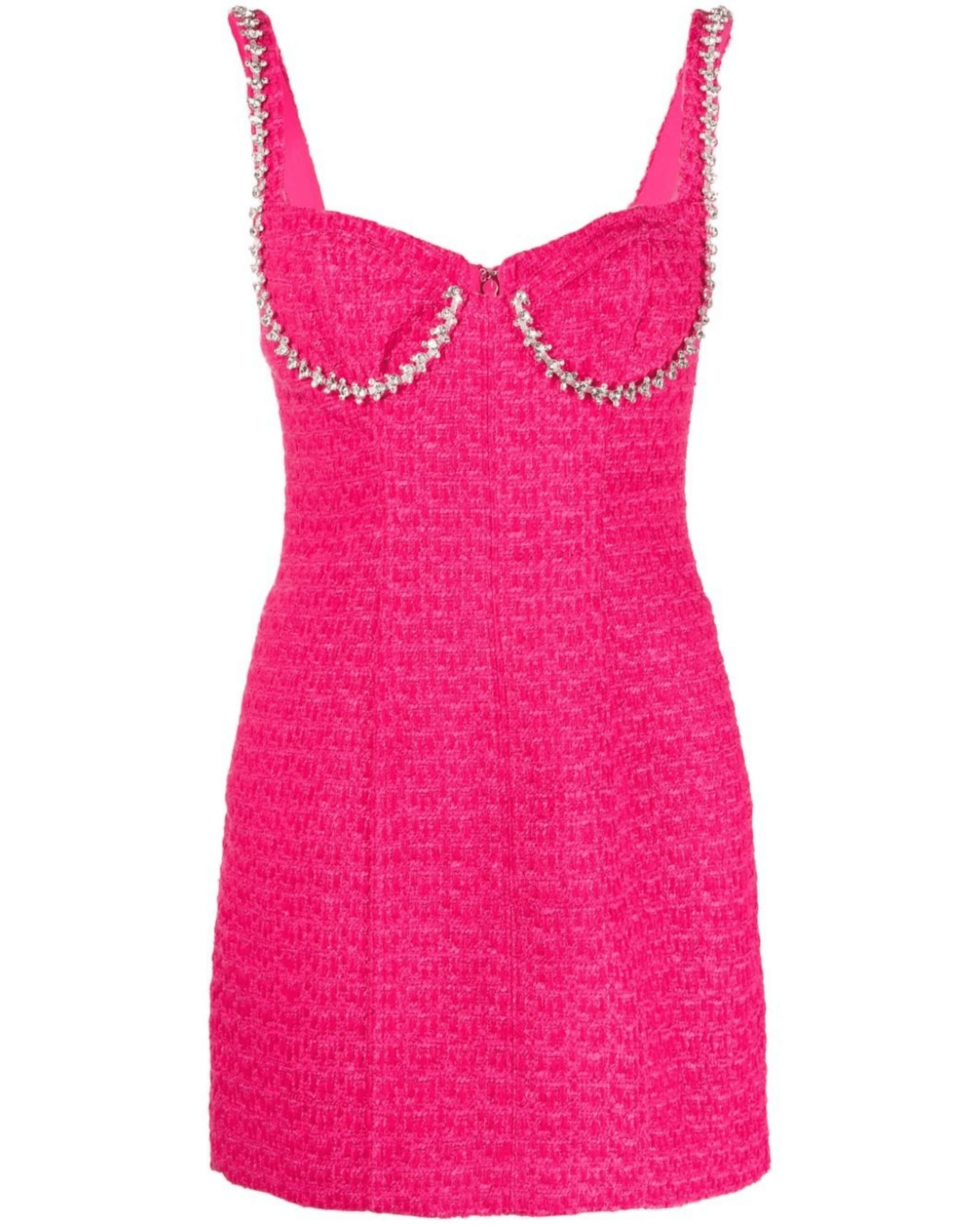 Fuchsia Boucle Diamante Bust Dress - Endless - UAE Rental and Resale for Women's Fashion