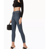 Diamond-print Skinny Jeans