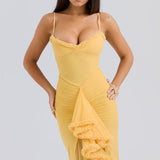 Gabbi Ruffled Front Gown