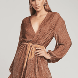 Gabrielle Sequin Robe in Bronze - Endless - UAE Rental and Resale for Women's Fashion