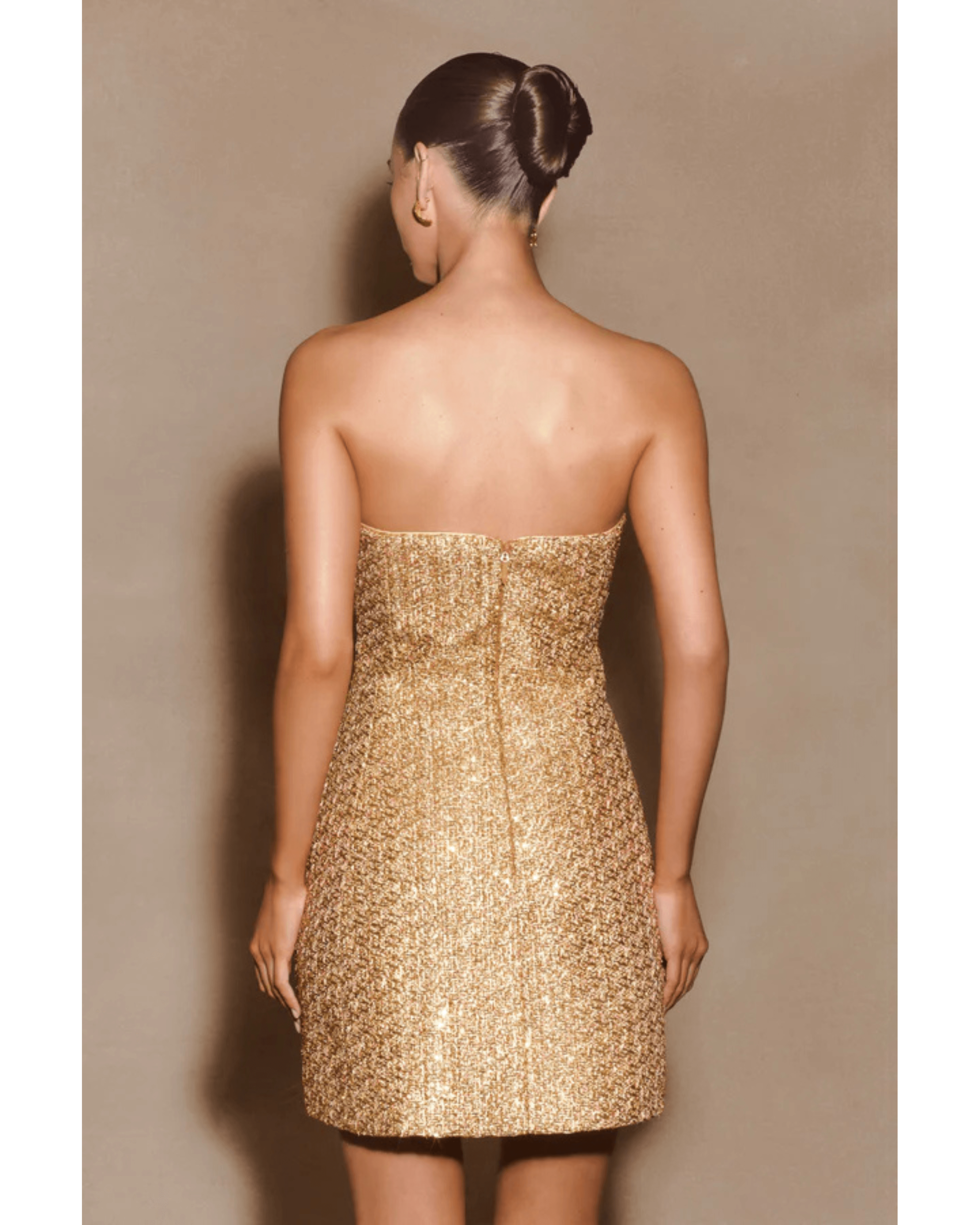 Gala Strapless Tweed Mini Dress - Endless - UAE Rental and Resale for Women's Fashion