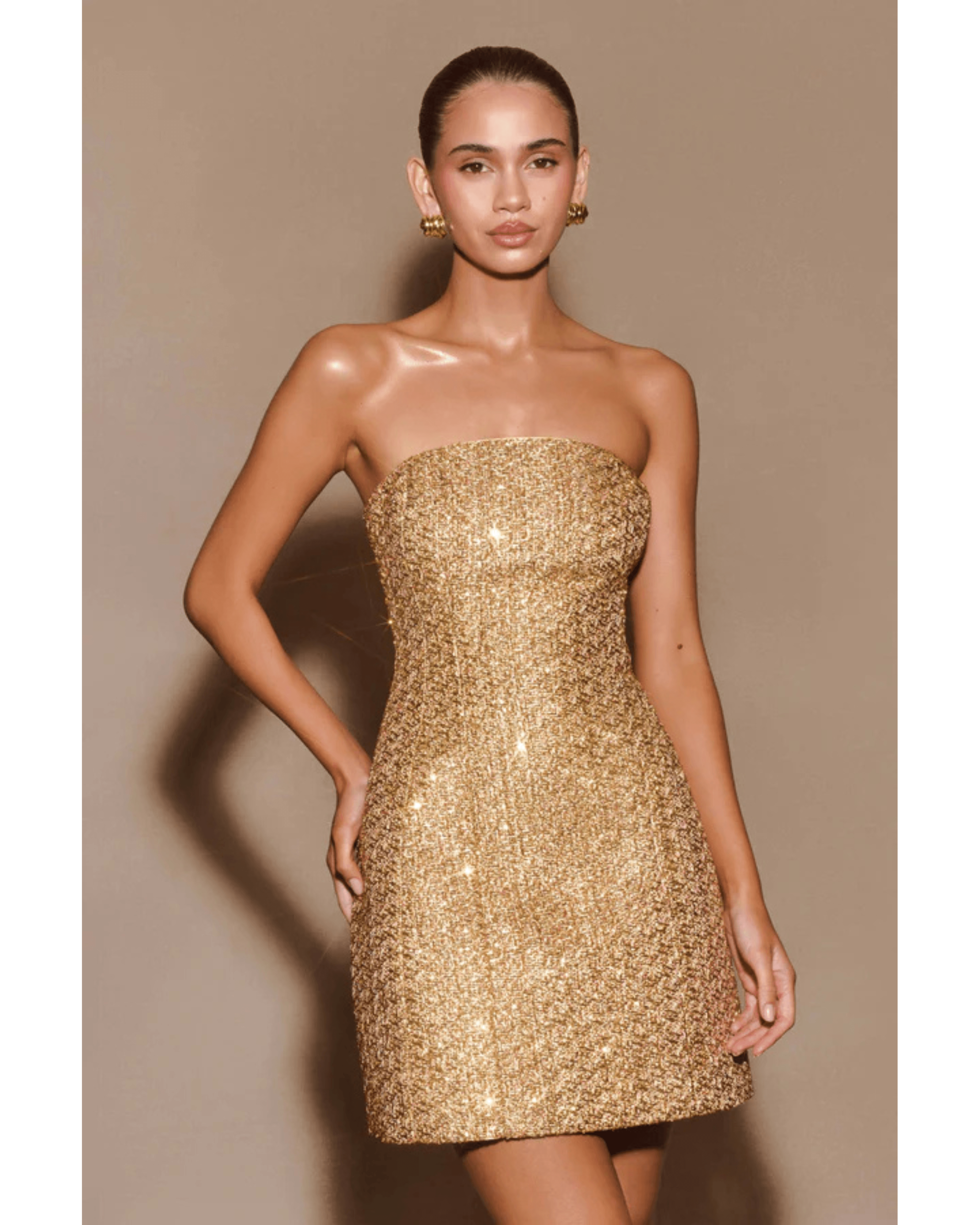 Gala Strapless Tweed Mini Dress - Endless - UAE Rental and Resale for Women's Fashion