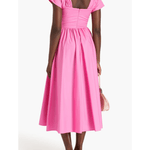 Gathered Cotton-Blend Midi Dress - Endless - UAE Rental and Resale for Women's Fashion