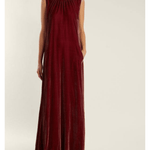 Gathered-neck Velvet Dress - Endless - UAE Rental and Resale for Women's Fashion