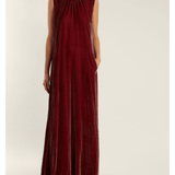 Gathered-neck Velvet Dress - Endless - UAE Rental and Resale for Women's Fashion