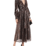 Gathered Sequined Leopard-print Tulle Midi Dress - Endless - UAE Rental and Resale for Women's Fashion