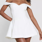 Raquel Babydoll Corset Mini Dress - White