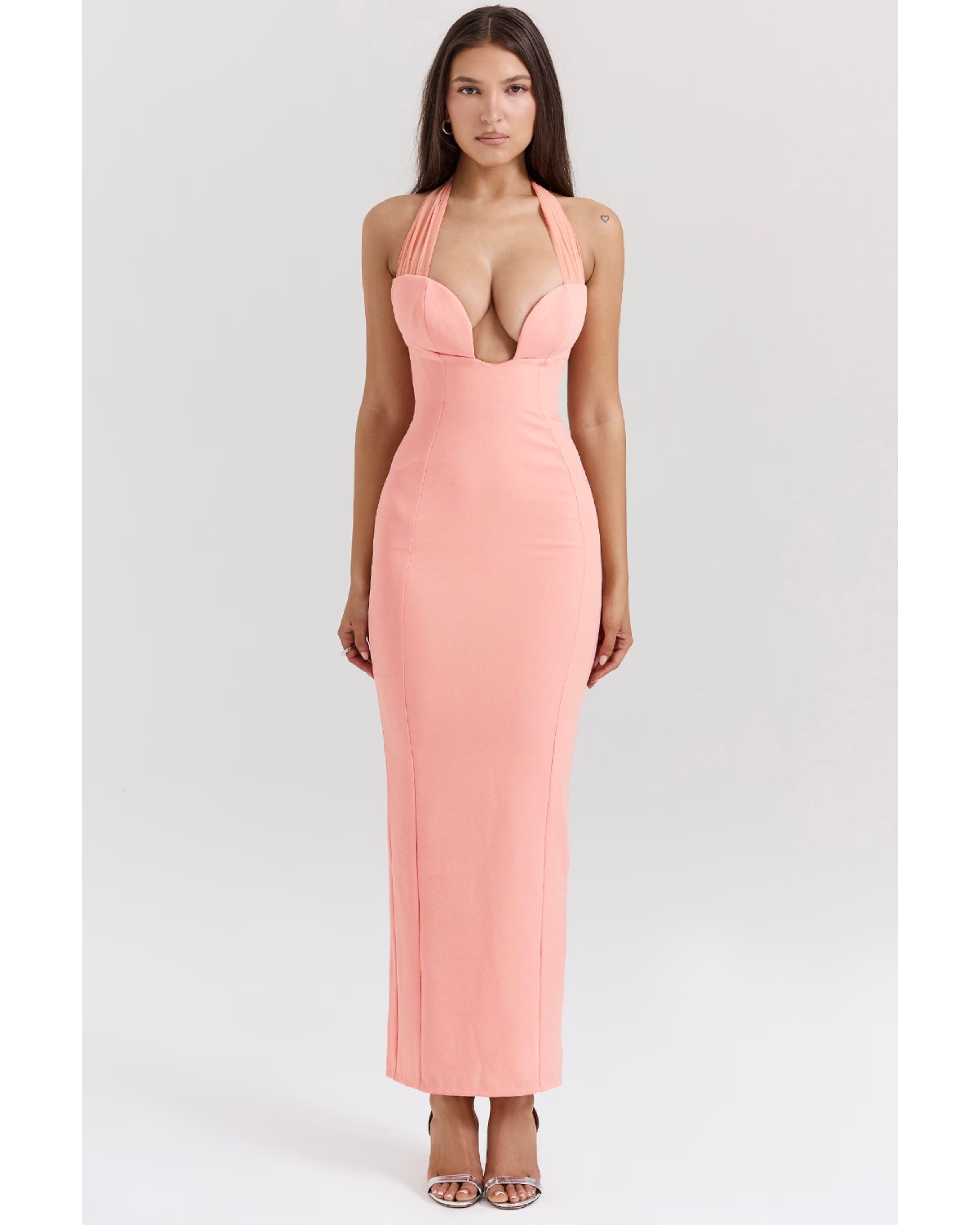 Gianina Sorbet Crepe Halter Maxi Dress - Endless - UAE Rental and Resale for Women's Fashion