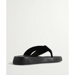 Ginza Leather and Velvet Platform Flip Flops - Endless - UAE Rental and Resale for Women's Fashion