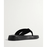 Ginza Leather and Velvet Platform Flip Flops - Endless - UAE Rental and Resale for Women's Fashion