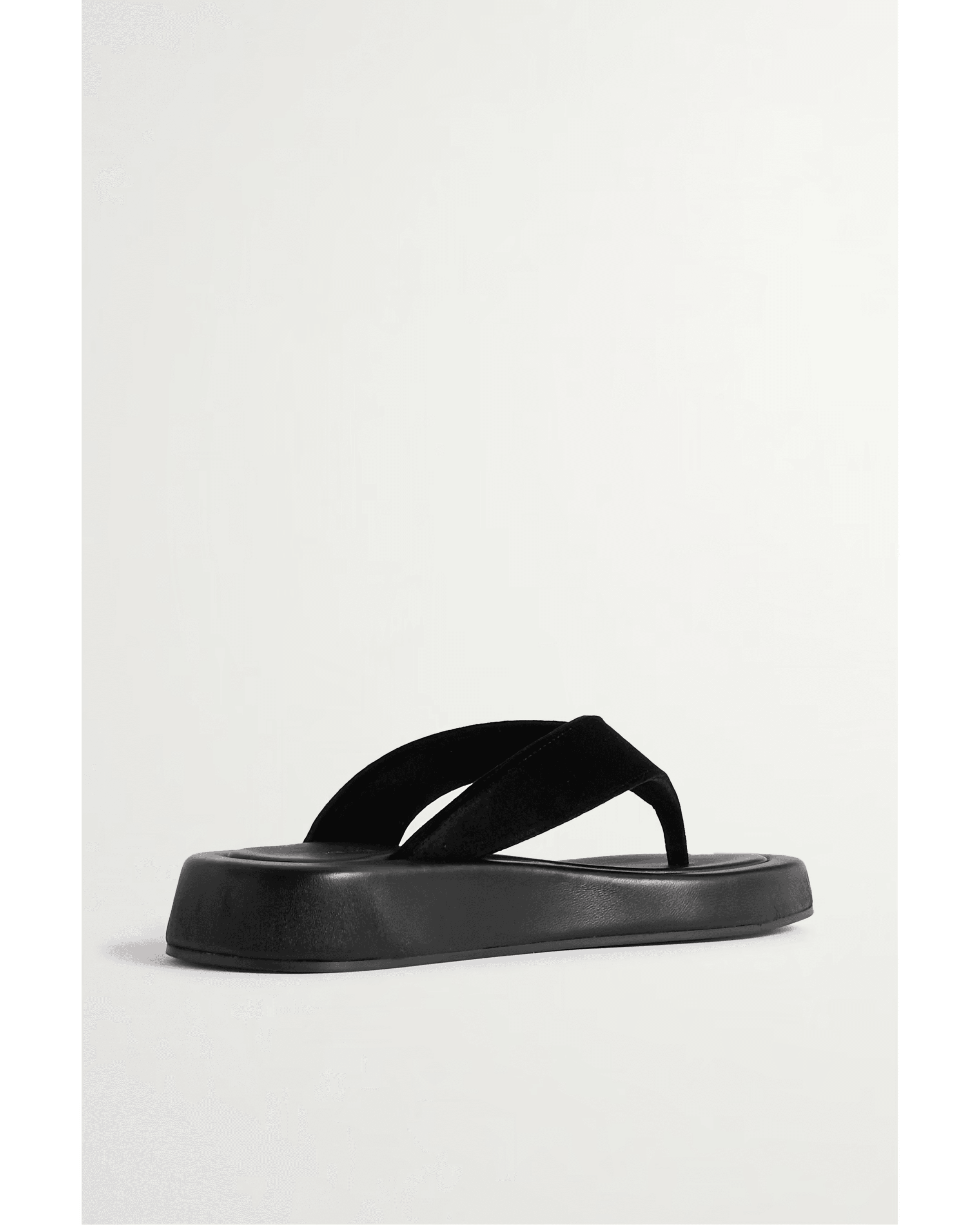 Ginza Leather and Velvet Platform Flip Flops - Endless - UAE Rental and Resale for Women's Fashion