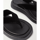 Ginza Leather and Velvet Platform Flip Flops - Endless - UAE Rental and Resale for Women's Fashion