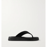 Ginza Leather and Velvet Platform Flip Flops - Endless - UAE Rental and Resale for Women's Fashion