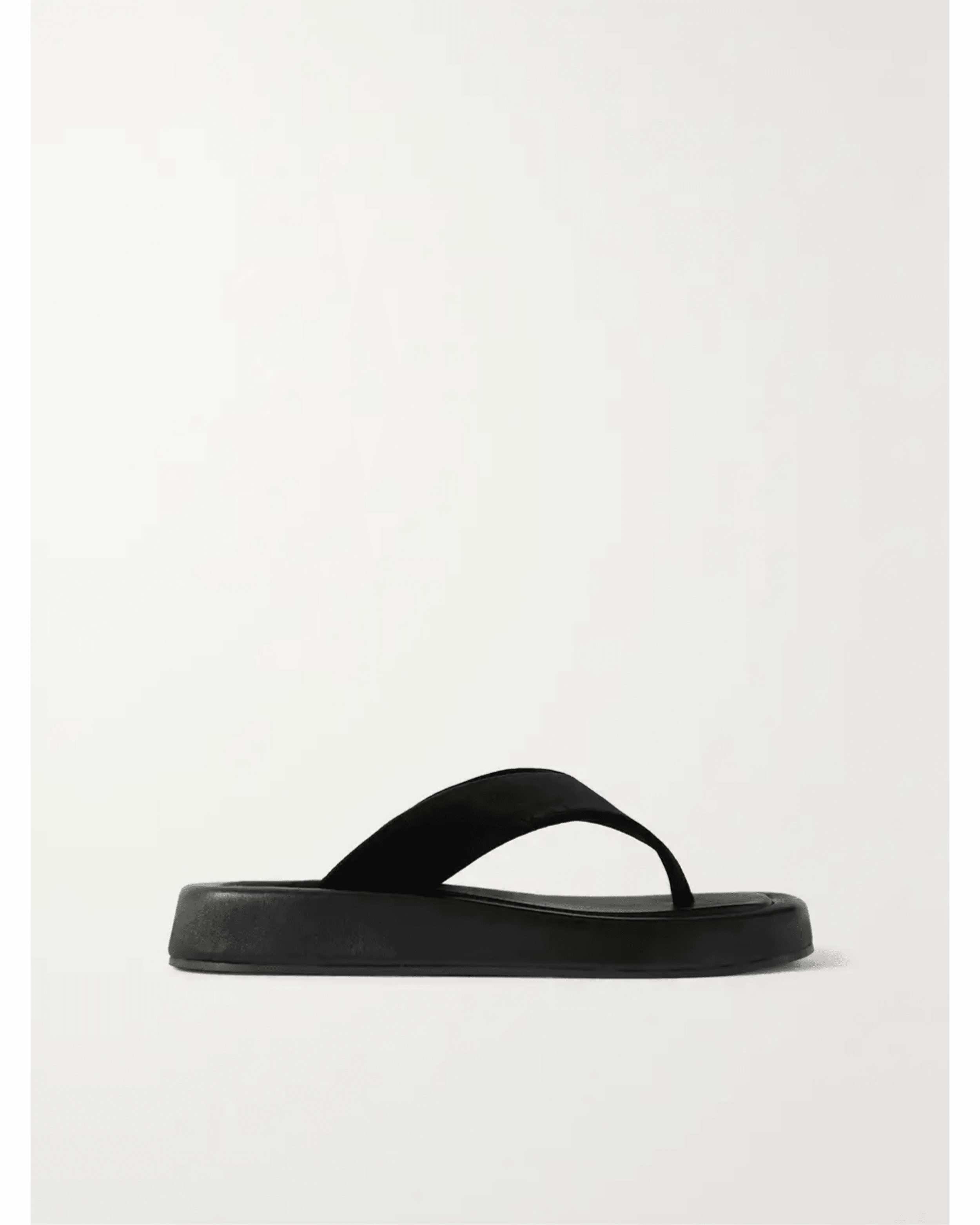 Ginza Leather and Velvet Platform Flip Flops - Endless - UAE Rental and Resale for Women's Fashion