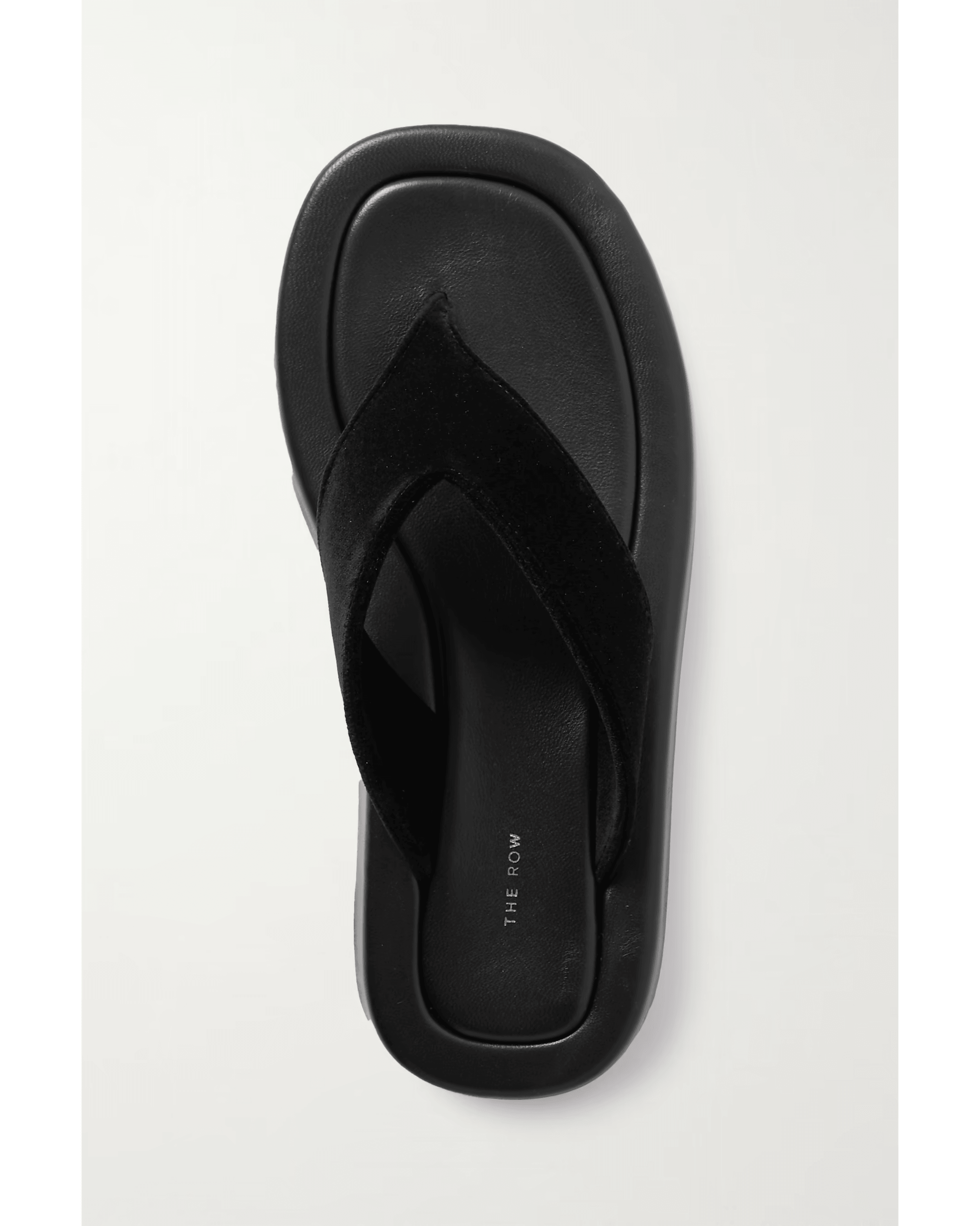 Ginza Leather and Velvet Platform Flip Flops - Endless - UAE Rental and Resale for Women's Fashion