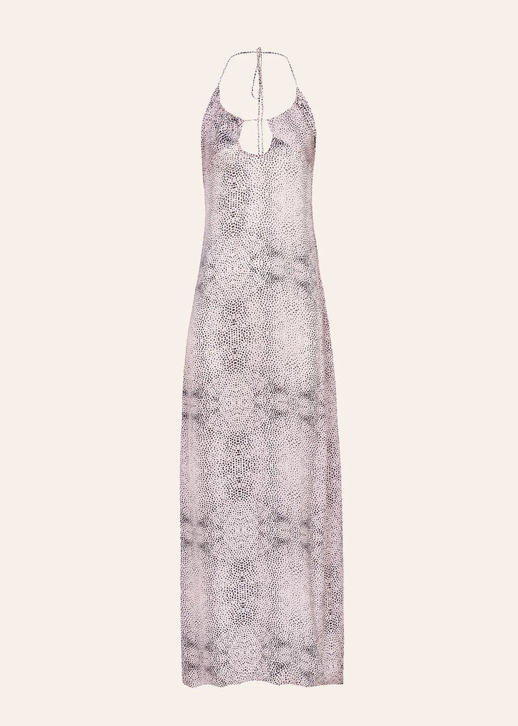 Woman wearing grey Gisele Dress standing on beach with clear blue sea — Dvete | Endless UAE